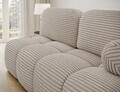 Canapea extensibila 2 locuri ELTAP, Nuwia, 200x102x100 cm, lemn/catifea din poliester, alb murdar