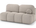 Canapea extensibila 2 locuri ELTAP, Nuwia, 200x102x100 cm, lemn/catifea din poliester, alb murdar