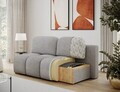 Canapea extensibila 2 locuri ELTAP, Nuwia, 200x102x100 cm, lemn/catifea din poliester, alb murdar
