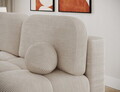 Canapea extensibila 2 locuri ELTAP, Nuwia, 200x102x100 cm, lemn/catifea din poliester, bej deschis