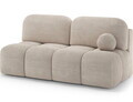 Canapea extensibila 2 locuri ELTAP, Nuwia, 200x102x100 cm, lemn/catifea din poliester, bej deschis