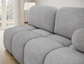 Canapea extensibila 2 locuri ELTAP, Nuwia, 200x102x100 cm, lemn/plush din poliester, gri deschis