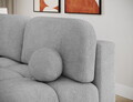 Canapea extensibila 2 locuri ELTAP, Nuwia, 200x102x100 cm, lemn/plush din poliester, gri deschis