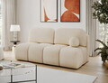 Canapea extensibila 2 locuri ELTAP, Nuwia, 200x102x100 cm, lemn/plush din poliester, bej deschis
