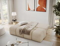 Canapea extensibila 2 locuri ELTAP, Nuwia, 200x102x100 cm, lemn/plush din poliester, bej deschis