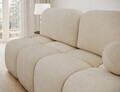 Canapea extensibila 2 locuri ELTAP, Nuwia, 200x102x100 cm, lemn/plush din poliester, bej deschis