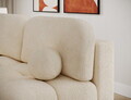 Canapea extensibila 2 locuri ELTAP, Nuwia, 200x102x100 cm, lemn/plush din poliester, bej deschis