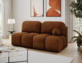 Canapea extensibila 2 locuri ELTAP, Nuwia, 200x102x100 cm, lemn/plush din poliester, caramiziu