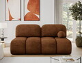 Canapea extensibila 2 locuri ELTAP, Nuwia, 200x102x100 cm, lemn/plush din poliester, caramiziu