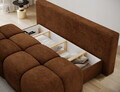 Canapea extensibila 2 locuri ELTAP, Nuwia, 200x102x100 cm, lemn/plush din poliester, caramiziu