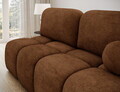 Canapea extensibila 2 locuri ELTAP, Nuwia, 200x102x100 cm, lemn/plush din poliester, caramiziu