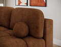 Canapea extensibila 2 locuri ELTAP, Nuwia, 200x102x100 cm, lemn/plush din poliester, caramiziu
