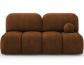 Canapea extensibila 2 locuri ELTAP, Nuwia, 200x102x100 cm, lemn/plush din poliester, caramiziu