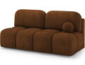 Canapea extensibila 2 locuri ELTAP, Nuwia, 200x102x100 cm, lemn/plush din poliester, caramiziu