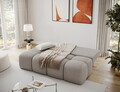 Canapea extensibila 2 locuri ELTAP, Nuwia, 200x102x100 cm, lemn/plush din poliester, bej inchis