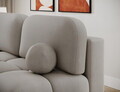 Canapea extensibila 2 locuri ELTAP, Nuwia, 200x102x100 cm, lemn/plush din poliester, bej inchis