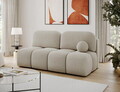 Canapea extensibila 2 locuri ELTAP, Nuwia, 200x102x100 cm, lemn/tesatura boucle, bej