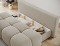 Canapea extensibila 2 locuri ELTAP, Nuwia, 200x102x100 cm, lemn/tesatura boucle, bej