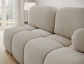 Canapea extensibila 2 locuri ELTAP, Nuwia, 200x102x100 cm, lemn/tesatura boucle, bej