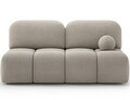 Canapea extensibila 2 locuri ELTAP, Nuwia, 200x102x100 cm, lemn/tesatura boucle, bej