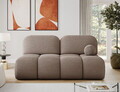 Canapea extensibila 2 locuri ELTAP, Nuwia, 200x102x100 cm, lemn/catifea din poliester, maro deschis