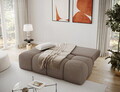 Canapea extensibila 2 locuri ELTAP, Nuwia, 200x102x100 cm, lemn/catifea din poliester, maro deschis