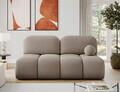 Canapea extensibila 2 locuri ELTAP, Nuwia, 200x102x100 cm, lemn/tesatura boucle, bej inchis