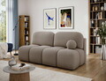 Canapea extensibila 2 locuri ELTAP, Nuwia, 200x102x100 cm, lemn/tesatura boucle, bej inchis
