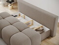 Canapea extensibila 2 locuri ELTAP, Nuwia, 200x102x100 cm, lemn/tesatura boucle, bej inchis