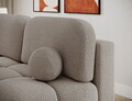 Canapea extensibila 2 locuri ELTAP, Nuwia, 200x102x100 cm, lemn/tesatura boucle, bej inchis