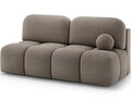 Canapea extensibila 2 locuri ELTAP, Nuwia, 200x102x100 cm, lemn/tesatura boucle, bej inchis