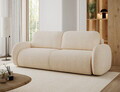 Canapea extensibila 3 locuri ELTAP, Avuela, 250x105x94 cm, lemn/tesatura chenille, bej deschis