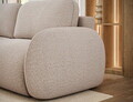 Canapea extensibila 3 locuri ELTAP, Avuela, 250x105x94 cm, lemn/tesatura boucle, bej