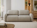 Canapea extensibila 3 locuri ELTAP, Avuela, 250x105x94 cm, lemn/tesatura boucle, bej