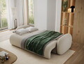 Canapea extensibila 3 locuri ELTAP, Avuela, 250x105x94 cm, lemn/tesatura boucle, bej