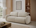 Canapea extensibila 3 locuri ELTAP, Avuela, 250x105x94 cm, lemn/tesatura boucle, bej