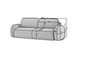 Canapea extensibila 3 locuri ELTAP, Avuela, 250x105x94 cm, lemn/tesatura boucle, bej