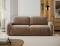Canapea extensibila 3 locuri ELTAP, Avuela, 250x105x94 cm, lemn/tesatura chenille, maro deschis
