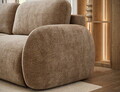 Canapea extensibila 3 locuri ELTAP, Avuela, 250x105x94 cm, lemn/tesatura chenille, maro deschis