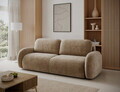 Canapea extensibila 3 locuri ELTAP, Avuela, 250x105x94 cm, lemn/tesatura chenille, maro deschis
