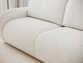 Canapea extensibila 3 locuri ELTAP, Avuela, 250x105x94 cm, lemn/tesatura boucle, alb