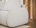 Canapea extensibila 3 locuri ELTAP, Avuela, 250x105x94 cm, lemn/tesatura boucle, alb