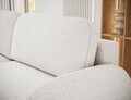 Canapea extensibila 3 locuri ELTAP, Avuela, 250x105x94 cm, lemn/tesatura boucle, alb