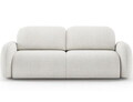 Canapea extensibila 3 locuri ELTAP, Avuela, 250x105x94 cm, lemn/tesatura boucle, alb