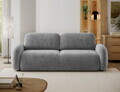 Canapea extensibila 3 locuri ELTAP, Avuela, 250x105x94 cm, lemn/tesatura chenille, gri