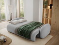 Canapea extensibila 3 locuri ELTAP, Avuela, 250x105x94 cm, lemn/tesatura boucle, gri
