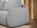 Canapea extensibila 3 locuri ELTAP, Avuela, 250x105x94 cm, lemn/tesatura boucle, gri