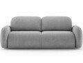 Canapea extensibila 3 locuri ELTAP, Avuela, 250x105x94 cm, lemn/tesatura boucle, gri