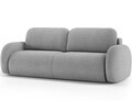 Canapea extensibila 3 locuri ELTAP, Avuela, 250x105x94 cm, lemn/tesatura boucle, gri