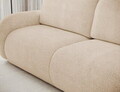 Canapea extensibila 3 locuri ELTAP, Avuela, 250x105x94 cm, lemn/plush din poliester, bej deschis